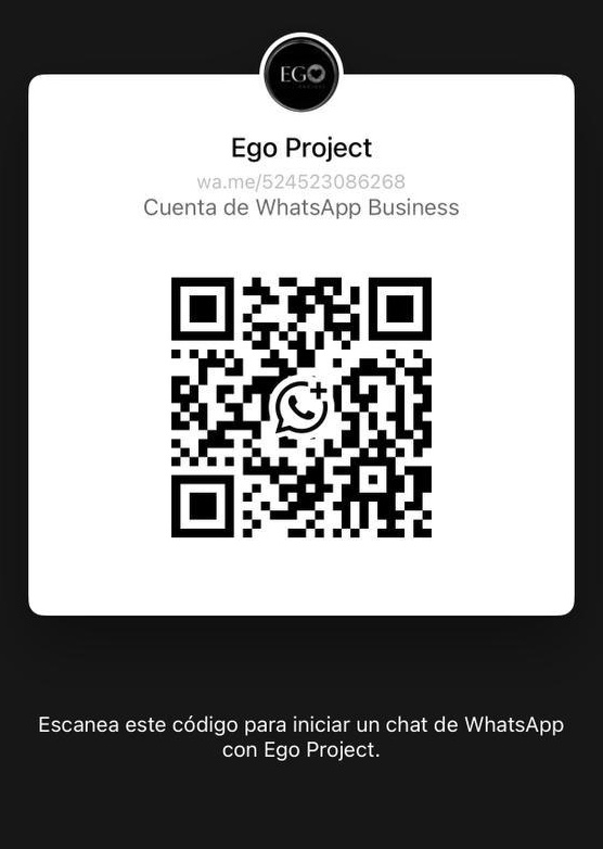 Código QR para chatear con EGO Project por WhatsApp
